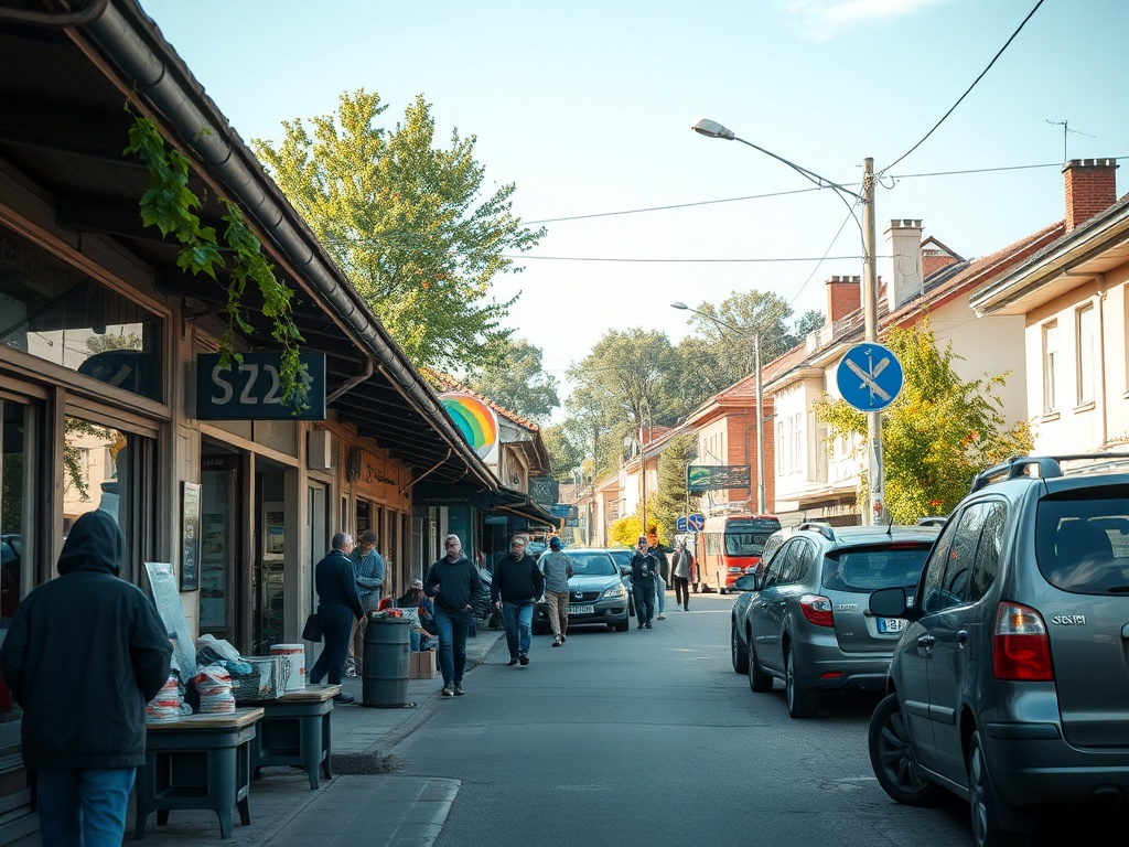 Grafika symbolizująca napływ funduszy europejskich do miasta Gozdnica i jego rozwój.