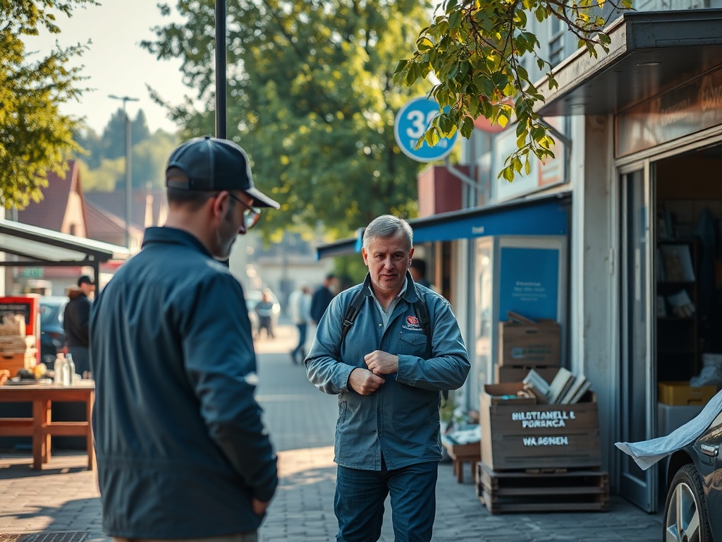 Herb Gozdnicy z symbolem unijnej dotacji, ilustrujący dofinansowanie w programie Synergie dla lokalnych przedsiębiorców.